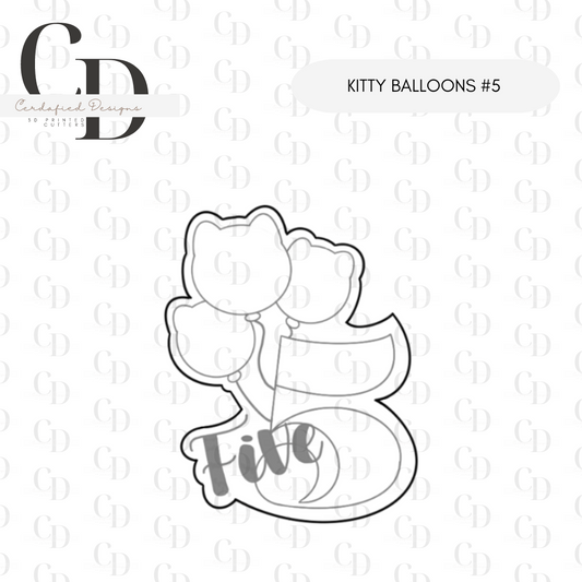 Kitty Balloons - Cookie Cutter