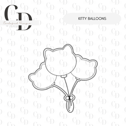 Kitty Balloons - Cookie Cutter