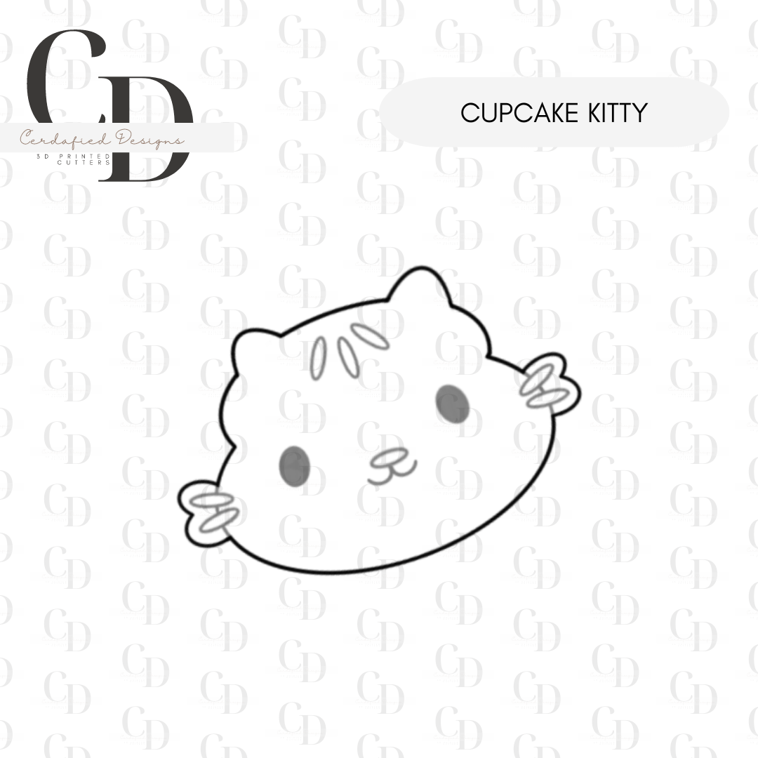 Cupcake Kitty - Cookie Cutter