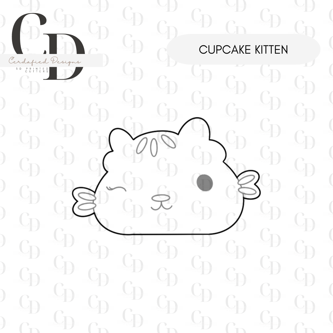 Cupcake Kitten - Cookie Cutter