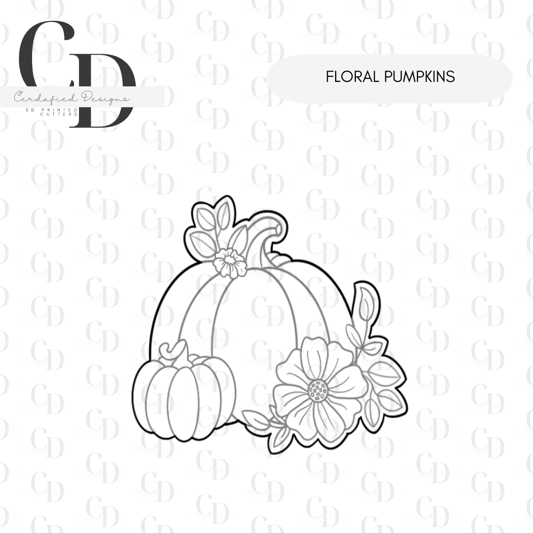 Floral Pumpkin - Cookie Cutter