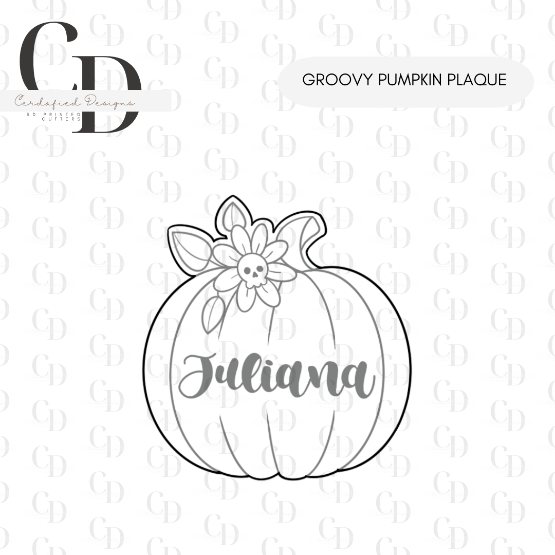 Groovy Pumpkin Plaque - Cookie Cutter